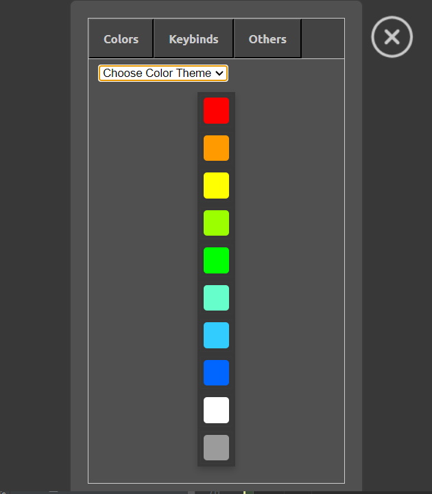 Color Settings Menu