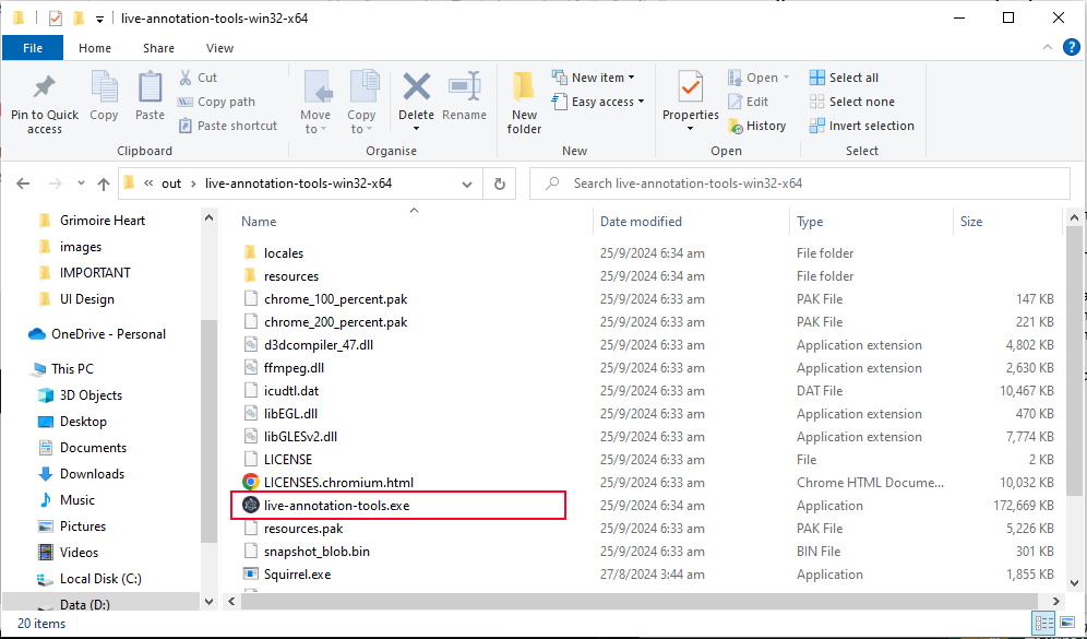 The file directory after unzipping LAT.
